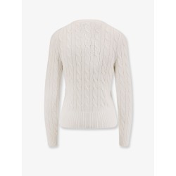 Cotton cardigan with contrasting logo