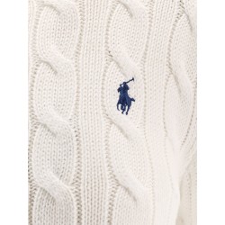 Cotton cardigan with contrasting logo