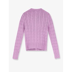 Cotton cardigan with contrasting logo