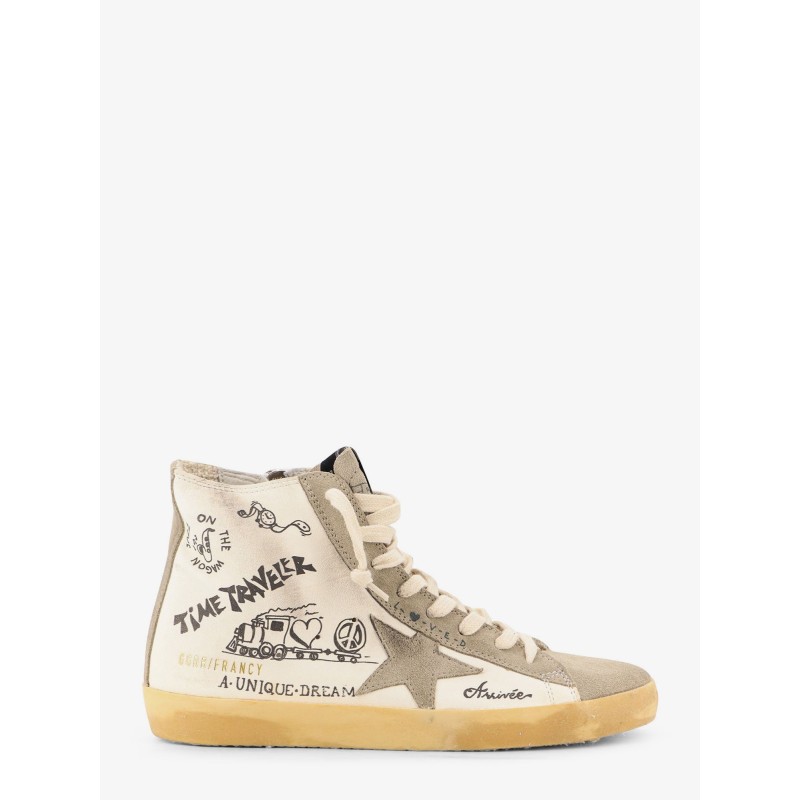 Leather sneakers with all-over Francy Journey print