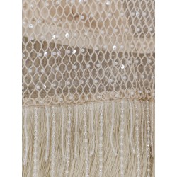 Crochet top with all-over beads