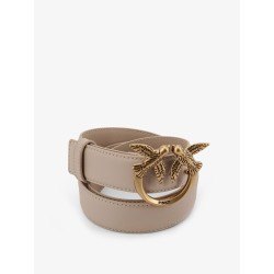 Berry leather belt