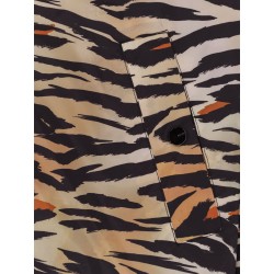 Technical fabric jacket with animal print