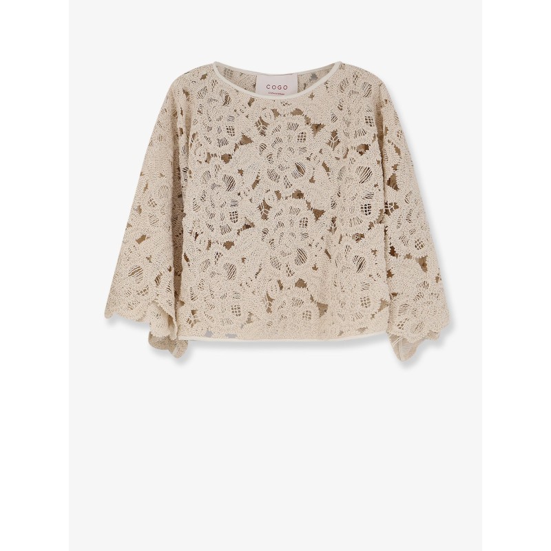 Cotton sweater with embroidery