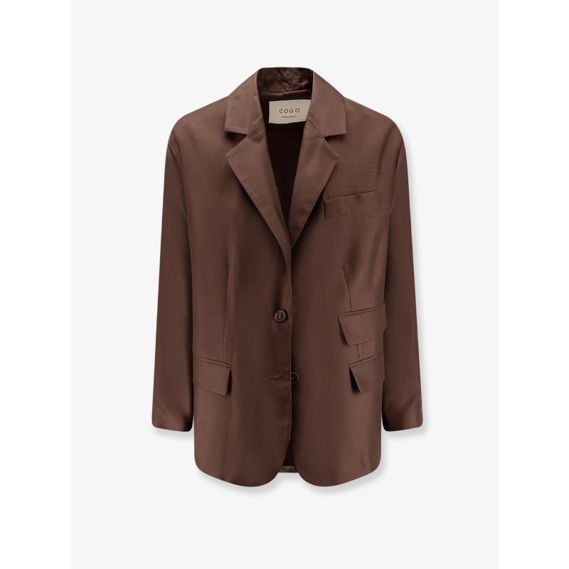 Loose silk blazer