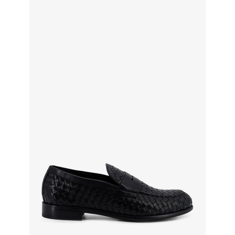 Adler leather loafers with woven pattern