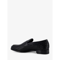 Adler leather loafers with woven pattern