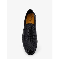 Adler leather loafers with woven pattern