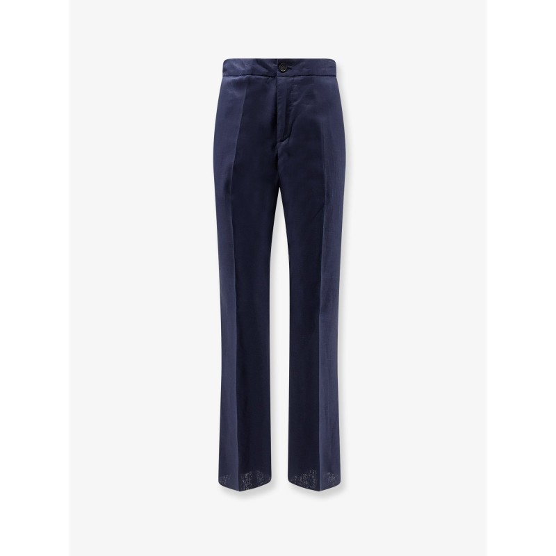 Linen and viscose trousers