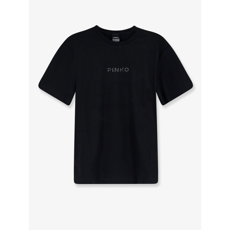 Cotton T-shirt with front lettering logo