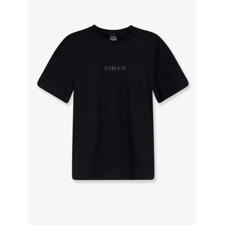 Cotton T-shirt with front lettering logo