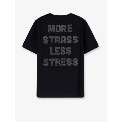 Cotton T-shirt with front lettering logo