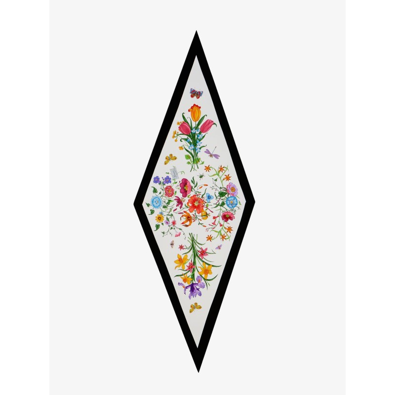 Multicolored silk scarf