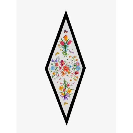 Multicolored silk scarf