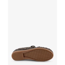 Used-effect leather loafers