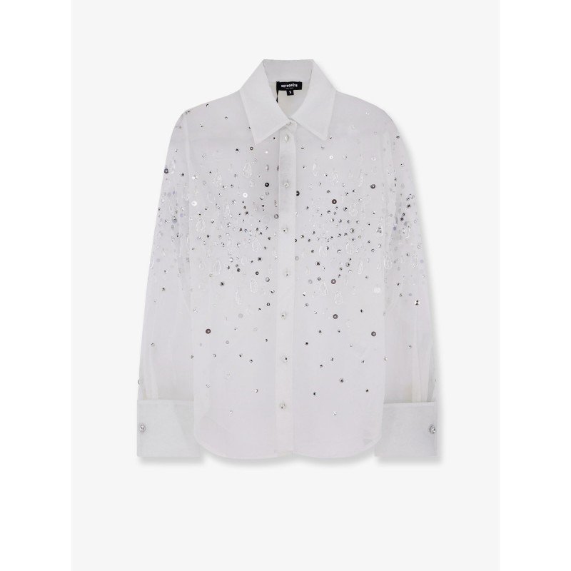 Eugenia shirt with all-over rhinestone details