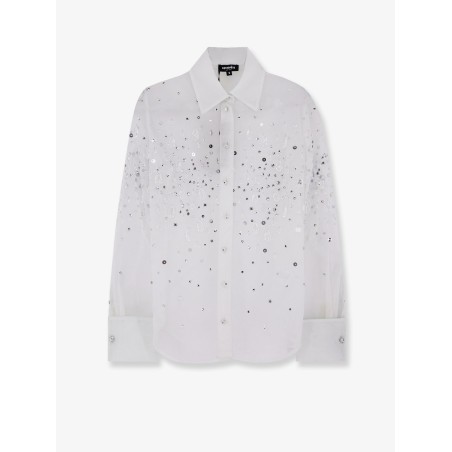 Eugenia shirt with all-over rhinestone details
