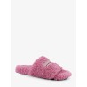 Furry synthetic fur sandals