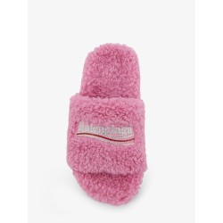 Furry synthetic fur sandals