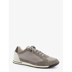 Leather sneakers with suede inserts