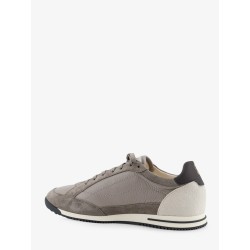 Leather sneakers with suede inserts