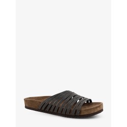 Leather sandals with Monili details