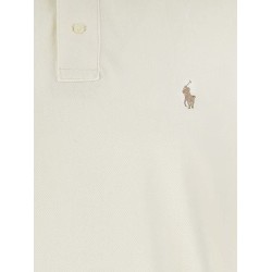 Cotton polo shirt with embroidered logo on the front