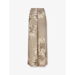 Printed silk trousers