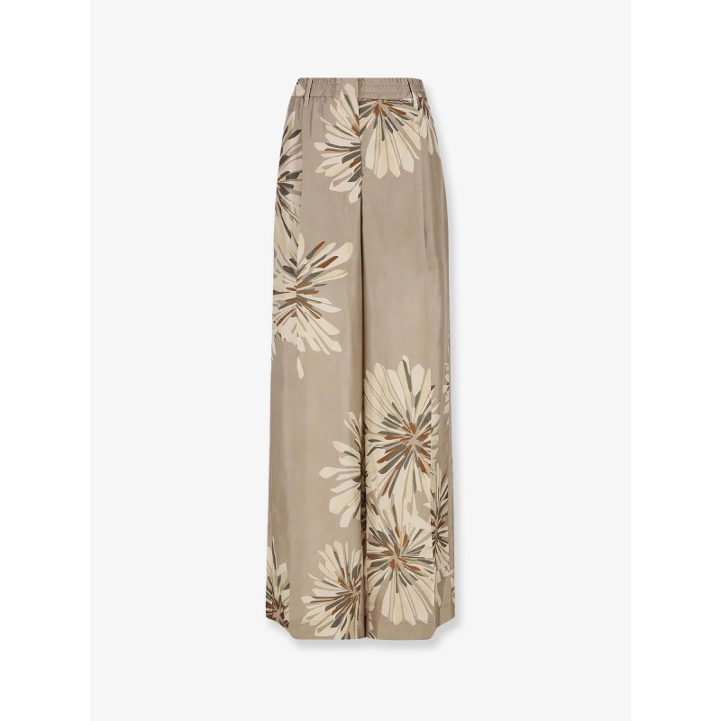 Printed silk trousers