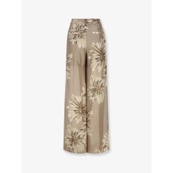 Printed silk trousers