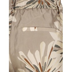 Printed silk trousers