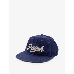 Denim hat with logo on the front