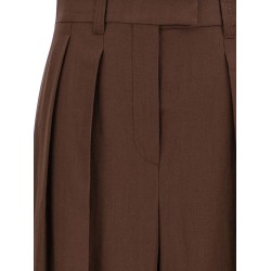 Viscose and linen trousers