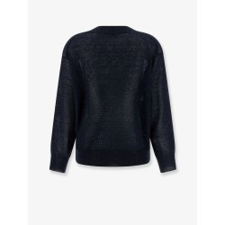 Dazzling linen and cotton blend sweater