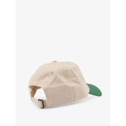 Denim hat with embroidery on the front