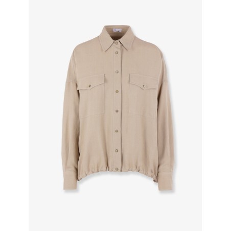 Viscose and linen shirt