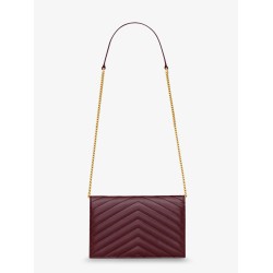 Envelope leather shoulder bag
