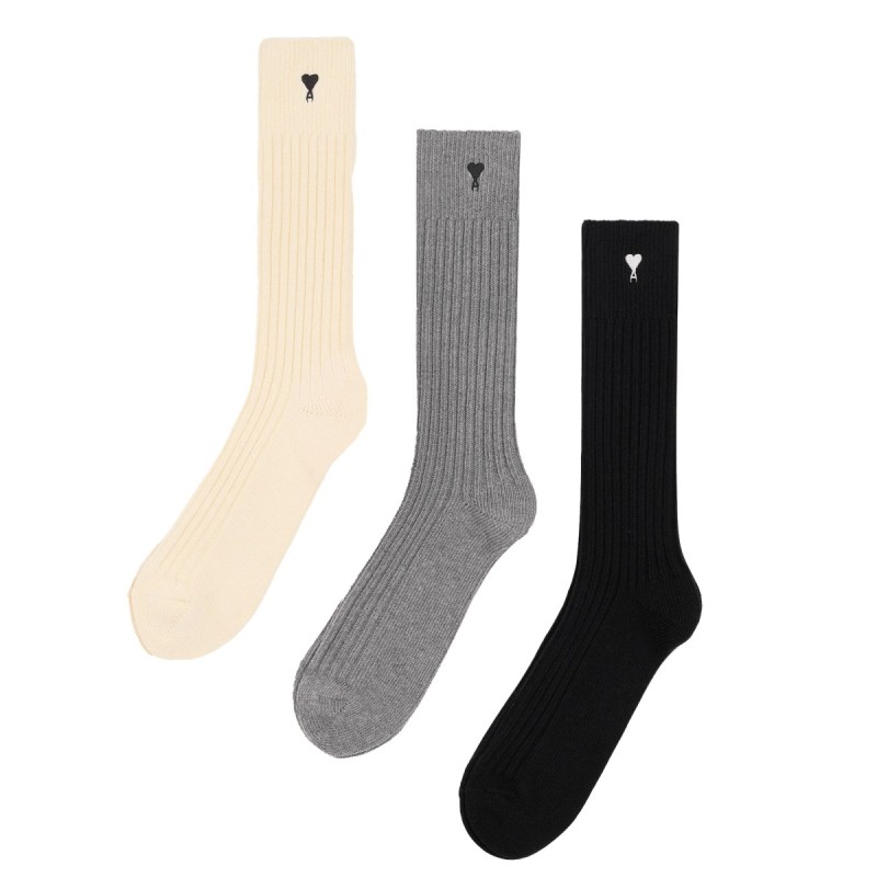 SET OF THREE PAIRS OF "AMI DE COEUR" SOCKS