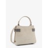 Suede shoulder bag with Monili detail