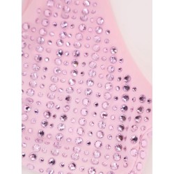 Bikini in nylon con strass all-over