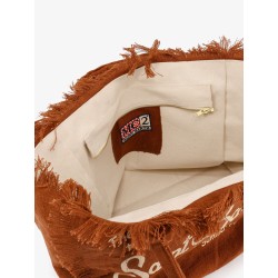 Vanity linen shoulder bag