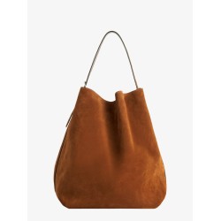 Suede Belted Tote shoulder bag