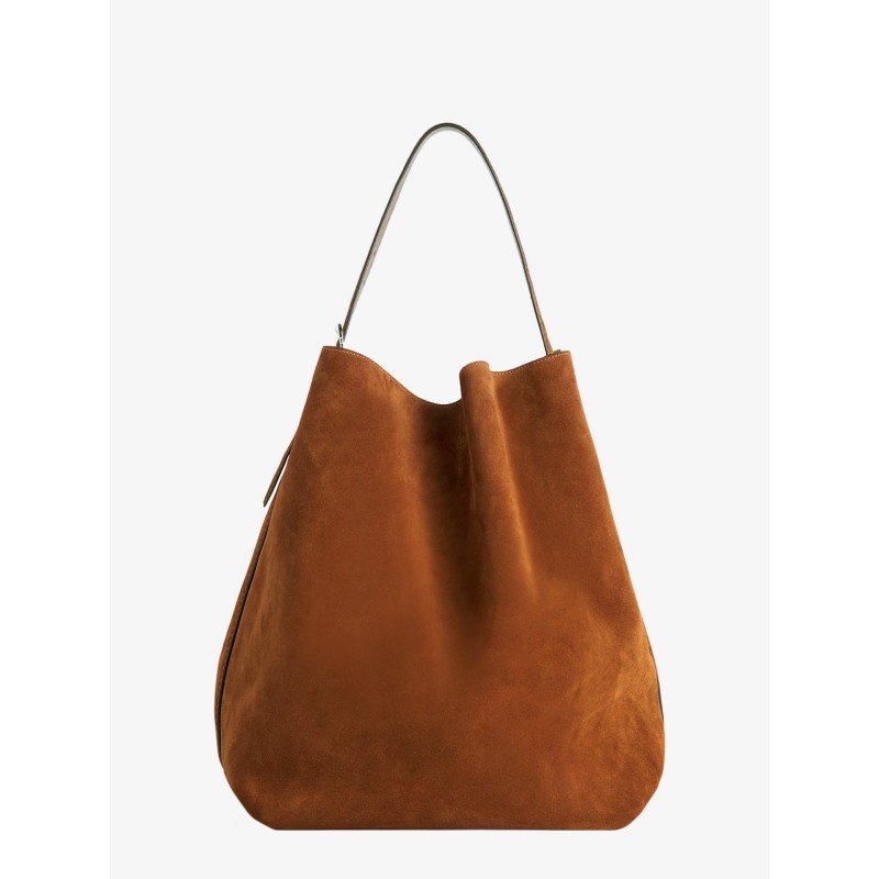 Suede Belted Tote shoulder bag