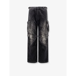 Cargo black denim trousers