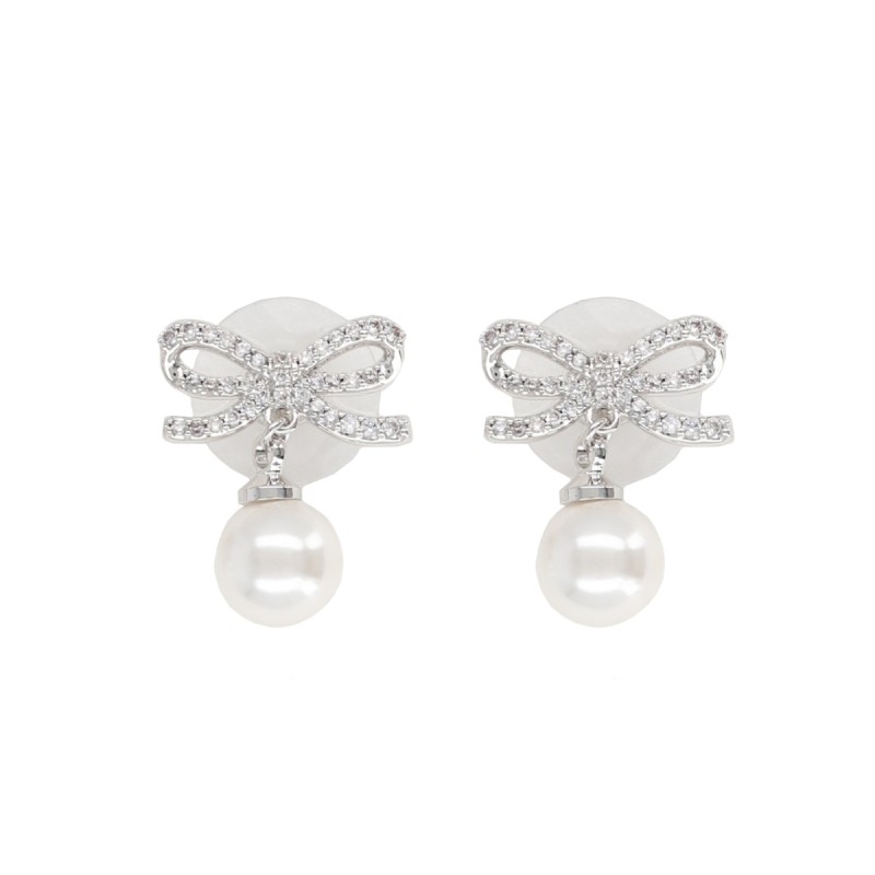 "BOW PEARL" EARRINGS
