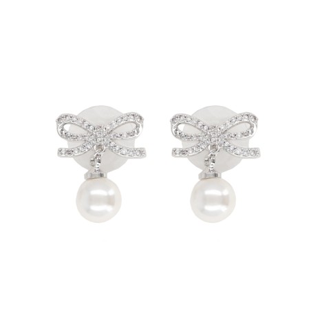 "BOW PEARL" EARRINGS