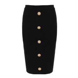MIDI SKIRT WITH JEWEL BUTTONS