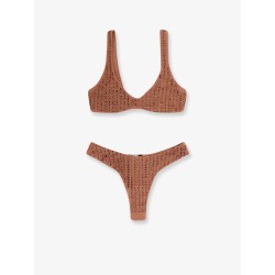 Nylon bikini with all-over rhinestones