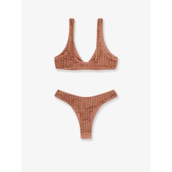 Nylon bikini with all-over rhinestones