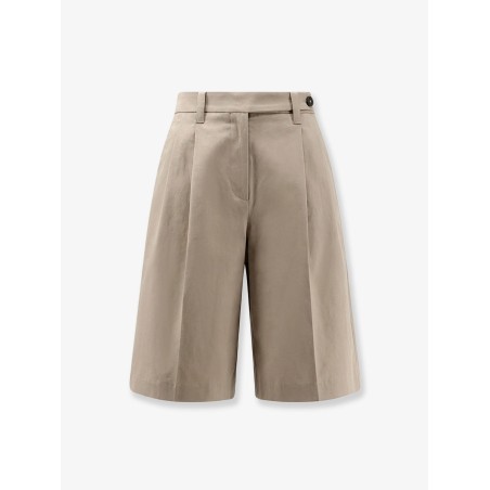 Cotton and linen shorts